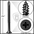 thumbnail image 4 of Cauldham Black Wood Screws #9 x 2-1/4 Inch for Door Hinges - 25 pack, 4 of 7