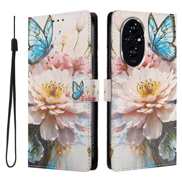 FOXDOCK Funda Tipo Cartera para Honor 200 Pro con Soporte y Correa – Diseño de Patrones Lindos