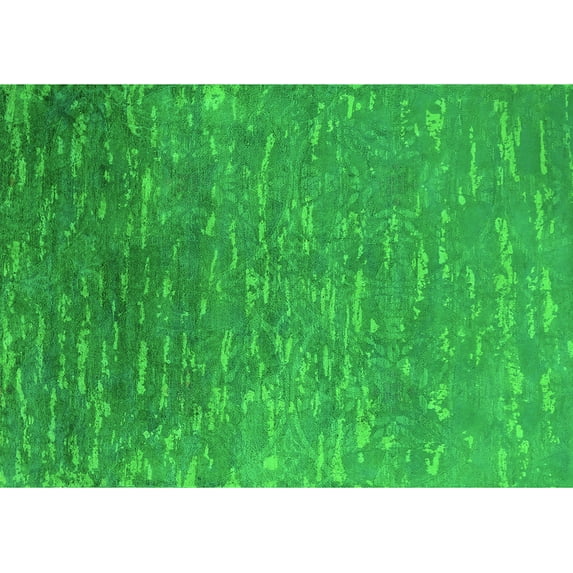 Ahgly Company Indoor Rectangle Oriental Green Industrial Area Rugs, 8' x 10'