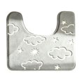 thumbnail image 2 of Zynviq Bathroom Rugs Clouds 19.7" X 15.7" Bath Rugs Polyester Gray U-Shaped Washable Absorbent Small Rug for Toilet, 2 of 6