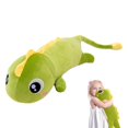thumbnail image 2 of Lindo dinosaurio de peluche súper suave, muñeco de dibujos animados, almohada de peluche multiusos, regalo creativo de Navidad para niños y niñas (100 cm, verde oscuro), 2 of 6