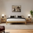 thumbnail image 3 of allforwood Thor Solid Wood Bed Frame - Full Size - Japanese Joinery Bed Frame - Wood Slat Support - No Box Spring Needed - Easy Assembly - Minimalist & Modern Style (Light Brown, Full), 3 of 7