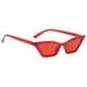 thumbnail image 3 of Gafas de sol pequeñas con montura de plástico y lentes planas tipo ojo de gato para mujer rojo, 3 of 8