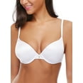 thumbnail image 3 of Deyllo Women's Push Up T shirt Bra Lightly Padded Plunge Underwire Lift Up Bras, White 36DD, 3 of 4