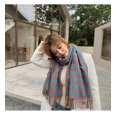 thumbnail image 3 of Womens Plaid Scarf Large Long Blanket Check Wrap Shawl with Tassel, 3 of 7