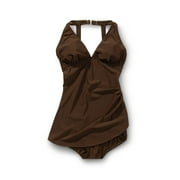 Women's Plus One-Piece Sarong Swimsuit