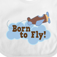 thumbnail image 4 of Inktastic Airplane Future Pilot Born to Fly Boys Baby Bib, 4 of 4