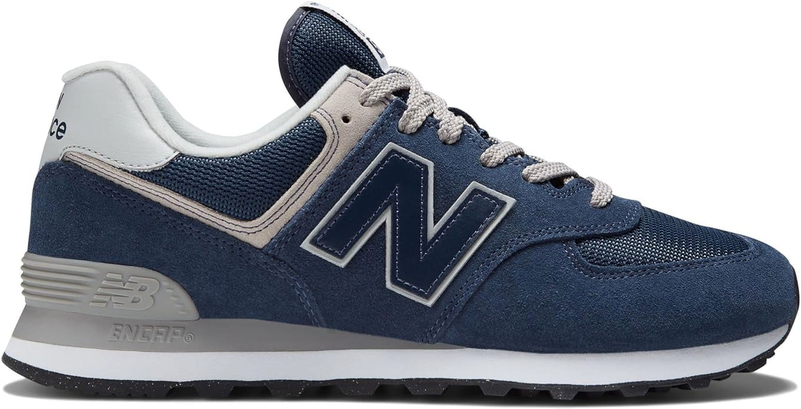 Stone  × New Balance 574 Navy Blue New Balance ML574EVN: Men's 574 V1 Core, NAVY/WHITE