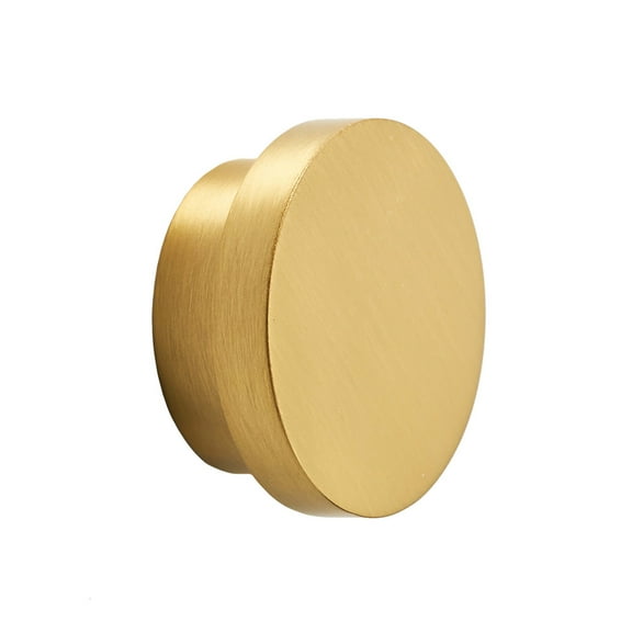 Alno A450-14 Redondo 1-3/8" Solid Brass Modern Flat Disc Round Cabinet Knob / Drawer Knob