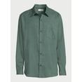 thumbnail image 6 of Free Assembly Men's Herringbone Shirt with Long Sleeves, Sizes XS-3XL, 6 of 7
