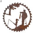 thumbnail image 2 of D-GROEE Fathers Day Door Decorations, Fishing Pattern Metal Round Hanging Wreath for Home Deco, 2 of 7