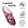 thumbnail image 5 of Fotbe Pink Glitter Heart Candy Pattern Women's Fuzzy Curly Fur Memory Foam Loafer Slippers Indoor Outdoor Slippers Winter Home Shoes-42/43, 5 of 7