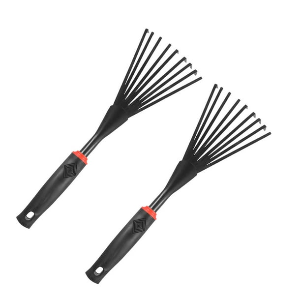2pcs Portable Gardening Hand Rake 9 Root Rake with Ergonomic