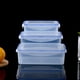 thumbnail image 2 of Juego de recipientes de plástico para almacenar alimentos con tapas, no tóxicos, tapas sin BPA, 2 of 5