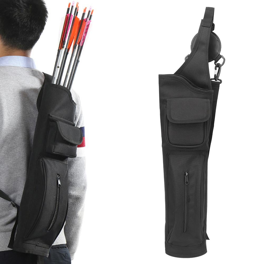 3 Tube Hip Back Adjustable Waist Belt Bow Quiver Archery Arrows Holder Bag 