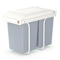 thumbnail image 1 of Hailo Multi-Box Duo L Pull-Out Trash Can, 11.8" Cabinet, 2 Bins, 3.7 Gal, Blue, 1 of 12