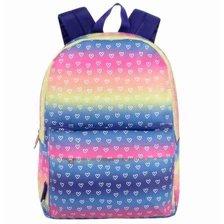 Trailmaker Heart Print Backpack, Blue
