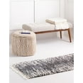 thumbnail image 3 of Rugs.com Serenity Shag Collection Rug – 6 Ft Runner Gray Shag Rug Perfect For Hallways, Entryways, 3 of 9