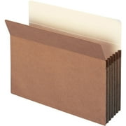 Smead 5 1/4" Exp Pocket, Straight Tab, Letter, Manila/Redrope, 10/Box -SMD73234