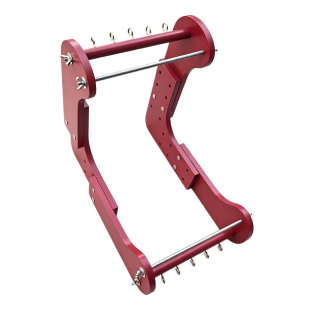 Kit de telar de cuentas ajustable para la fabricación de joyas. Práctico para adultos. Diseño ergonómico para proyectos de bricolaje. Rojo