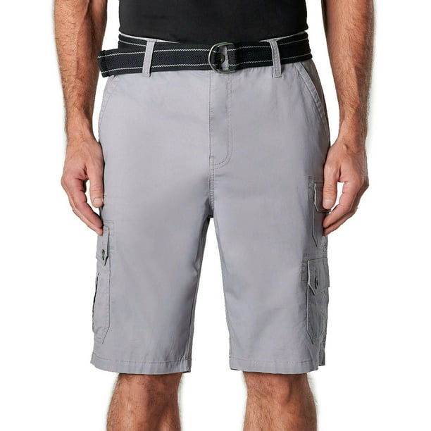 IRON CLOTHING Men's Stretch Twill Multi Pocket Cargo Short, Graphite 32