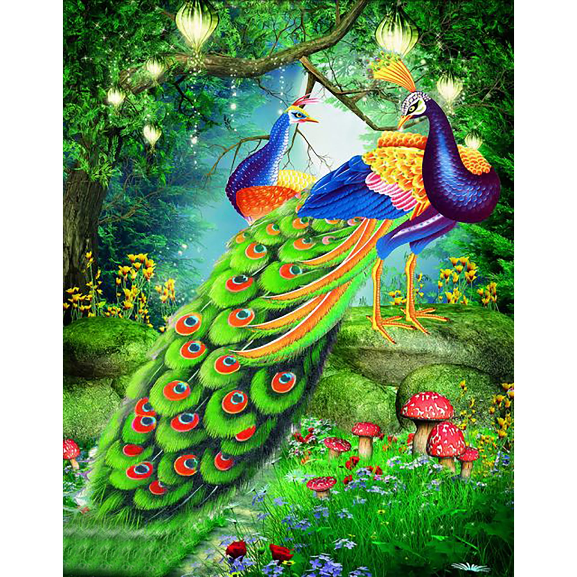 5D Beautiful Peacock Diamond Painting Kits, Beautiful Peacock Diamond Art  Kits for Adults,DIY Animals Round Full Drill Paintings with Diamonds Gem  Art