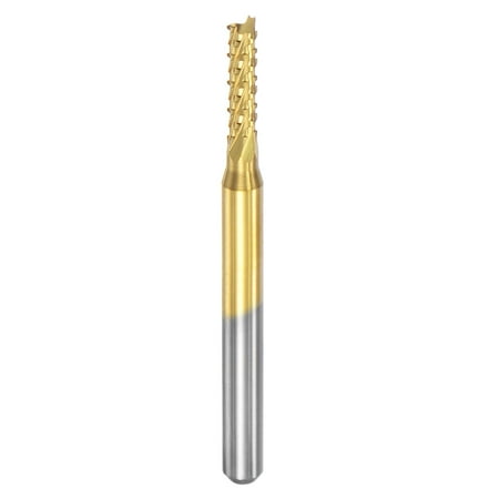 

Uxcell 1/8 Shank 2.3mm x 12mm Titanium Coated Carbide End Mill CNC Router Bits