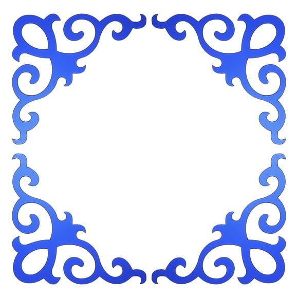 Uxcell 4Pcs Calcomanías de Espejo Autoadhesivas para el Hogar, Azul Oscuro (15x15cm)