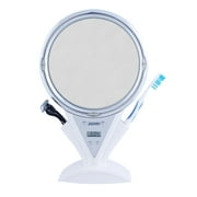6.75" Round LED Fog-Free Power Zoom Mirror & Digital Clock 5X/1X