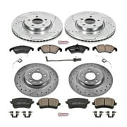 PowerStop Front and Rear Z23 Evolution Sport Carbon-Fiber Ceramic Brake Pad and Drilled & Slotted Rotor Kit Fits: AUDI Select Models K6134