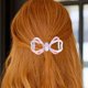 thumbnail image 4 of Fiudx Coletero Elástico con Lazuli Seguro, Elegante Diseño de Flor de Perla, Tendencia de Moda Coreana, Versátil para Peinados, Accesorios para Mujer, Material de Acetato., 4 of 6