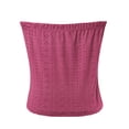 thumbnail image 4 of Tube Top for Women, Sleeveless Strapless Solid Color Summer Top, Polyester Casual Fit, Regular Length, Hand Wash Cold, 4 of 5