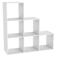 thumbnail image 4 of GusaPl Cubeicals 3-2-1 Cube Storage Shelf Organizer Bookshelf, 3 Tier, Steps, Corner Unit, Easy Assembly, Wood, White Finish, 4 of 9