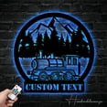 thumbnail image 3 of Handmadetneonsign Custom Steam Engine Train Locomotive Metal Wall Art with LED Light - Personalized, 3 of 5