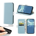 thumbnail image 1 of SaniMore Case for iPhone 14 Pro Max 6.7" 2022, Retro PU Leather Case Lychee Pattern Card Slots Cash Pocket Flip Kickstand Magnetic Clasp Wallet Business All-around Protective Case, Blue, 1 of 11