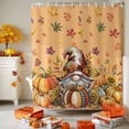 thumbnail image 3 of Shower Curtain 72"W x 72"L Fall Thanksgiving Gnome Pumpkins Leaves Fabric Shower Curtains Set with Hooks Water Repellent Bathroom Curtains Machine Washable Bathroom Accessories, 3 of 6