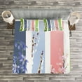 thumbnail image 3 of Ambesonne Colorful Quilted Bedspread Set 3 Pcs, Lily Primrose Valley, King Size, Multicolor, 3 of 3