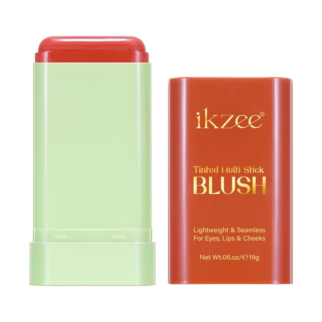 Bilqis Multi-Use Makeup Blush Stick, Cream Blush Stick, Tinted Solid Moisturizer Stick for Cheek & Eyes & Lips, Waterproof Natural Nude Makeup, Suitable for All Skin