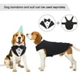 thumbnail image 4 of Kuoser Tuxedo Silky Dog Wedding Attire, Black Stripe, Large, 2 Piece Set, 4 of 8