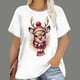 thumbnail image 1 of Camisetas de Navidad para mujer, Tops con estampado de dibujos animados de Papá Noel, camisetas de manga corta con cuello redondo, ropa informal de fiesta, Tops de gran tamaño para mujer, 1 of 5