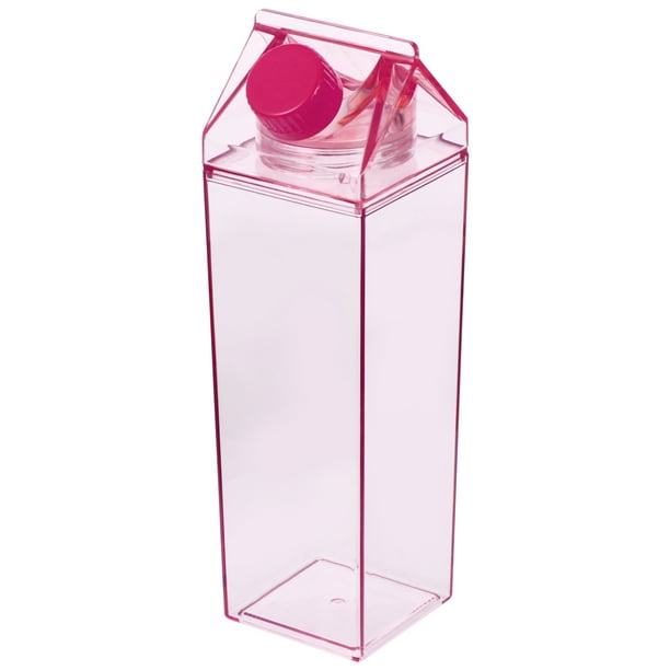 1 botella de bebida vacía de 500 ml, botella de almacenamiento, botella de leche de plástico transparente.