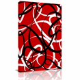 thumbnail image 2 of Canvas Wall Art Abstract Wave Line Canvas Art Print Black White Red Geometric Stripe Modern Pictures Wall Decor for Living Room Bedroom Artwork Decorations Stretched Framed Ready to Hang 8"x10", 2 of 9