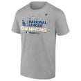 thumbnail image 2 of Men's Fanatics Heather Gray Los Angeles Dodgers 2024 National League Champions Locker Room Big & Tall T-Shirt, 2 of 4