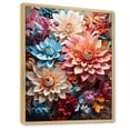 thumbnail image 2 of Designart "Colorful Mums Intertwined I" Mums Floater Framed Wall Art Prints, 2 of 5