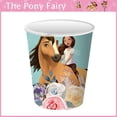 thumbnail image 4 of Decoración de fiesta de caballo con dibujo de espíritu montar a caballo, vajilla desechable, plato de papel, taza, adorno para pastel, suministros para fiesta de feliz cumpleaños para niños y niñas, 4 of 4