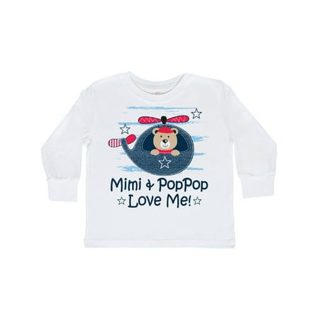 

Inktastic Mimi and PopPop Love Me Gift Toddler Boy Girl Long Sleeve T-Shirt