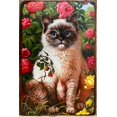 thumbnail image 1 of Cat Decorative Metal Wall Sign Size: 16 x 12 inches, 1 of 5