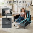thumbnail image 4 of LAZZO Accent Chair, Linen Upholstered Armchair for Living Room, Bedroom and Apartment, Dark Gray, 4 of 9