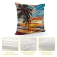 thumbnail image 4 of Orinice Sunset Palm Trees Graphic Decorative Cushion Throw Pillow Cover for Home Decor - 1 PC Summer Pillow Case for Couch, Living Room, Bed, Sofa 20x20in, 4 of 5