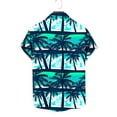 thumbnail image 4 of Penkiiy Men's Hawaiian Shirt Short Sleeve with Pocket Beach Shirt Button Down Wrinkle Free M Sky Blue, 4 of 4